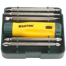 Отвертка в наборе с битами Kraftool 26141-H6, 6 предметов